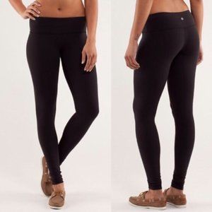 Lululemon Reversible Wunder Under Pant II Leggings Black Size 8